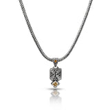 PADI KAPAS CHAIN Necklace with Citrine Square Stone (013 NSKS)