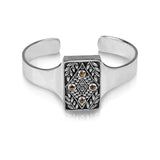 PADI KAPAS CLASSIC SMOOTH Open Cuff with Citrine Round Stone (022 CSKS)