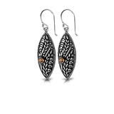 PADI KAPAS Single Drop Large Earring with Citrine Round Stone (023ESKS-CT)