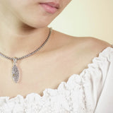 PADI KAPAS CHAIN Necklace with Citrine Round Stone (024 NSKS)