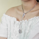PADI KAPAS CHAIN Necklace with Citrine Round Stone (026 NSKS)