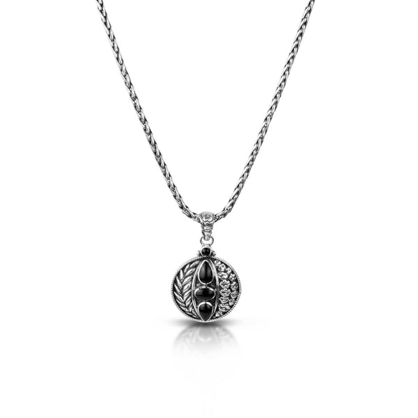 PADI KAPAS CHAIN Necklace with Black Onyx Multi Stones (02 NSKS-BO)