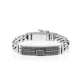 PADI KAPAS CLASSIC Chain Small Bracelet with Moonstone Rectangle Stone (034 BSKS-S)