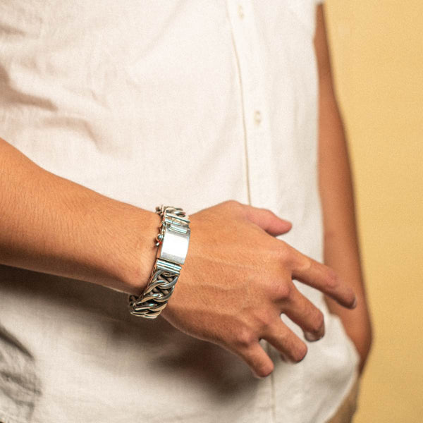 PLAIN BRAID Chain Large Bracelet (062 BSKS-L)